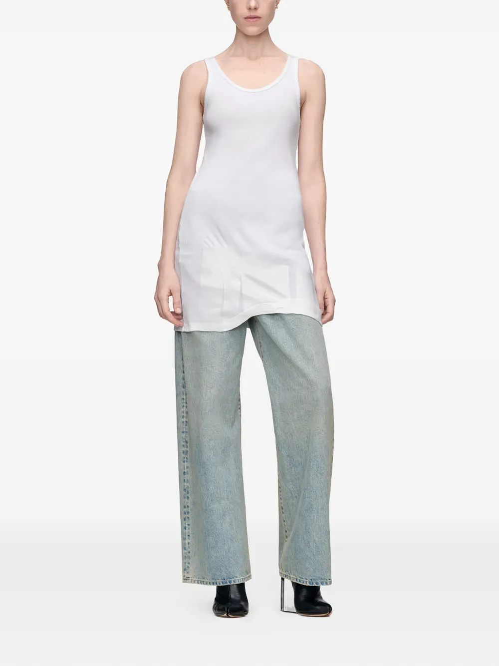 Maison Margiela Katoenen top met doorzichtig vlak Wit