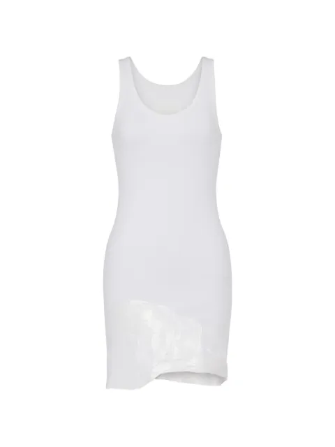 Maison Margiela sheer-panel long cotton top