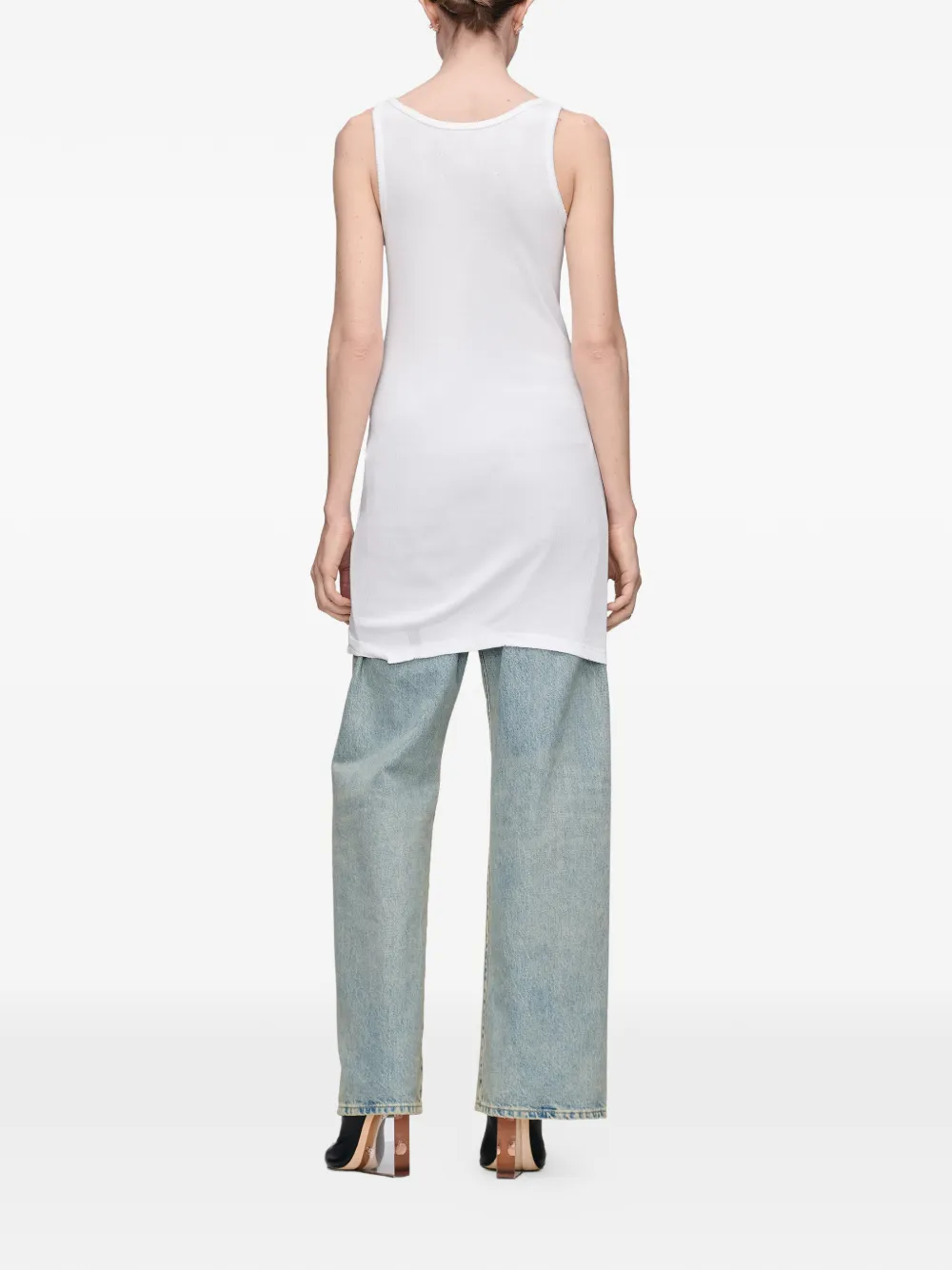 Maison Margiela Katoenen top met doorzichtig vlak Wit