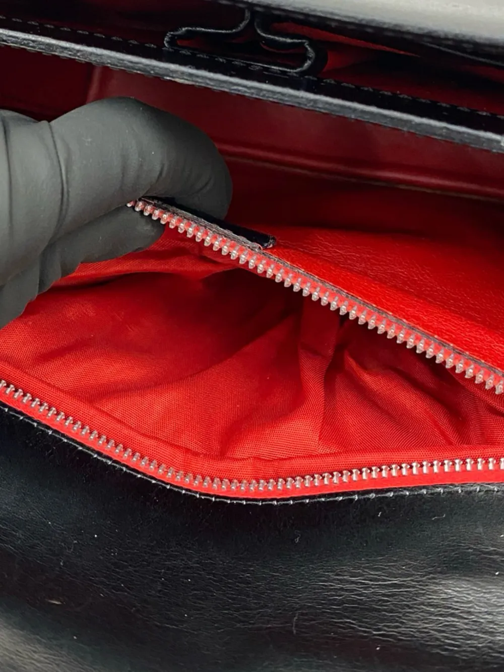 20th Century Leather Top Handle Bag Handbag