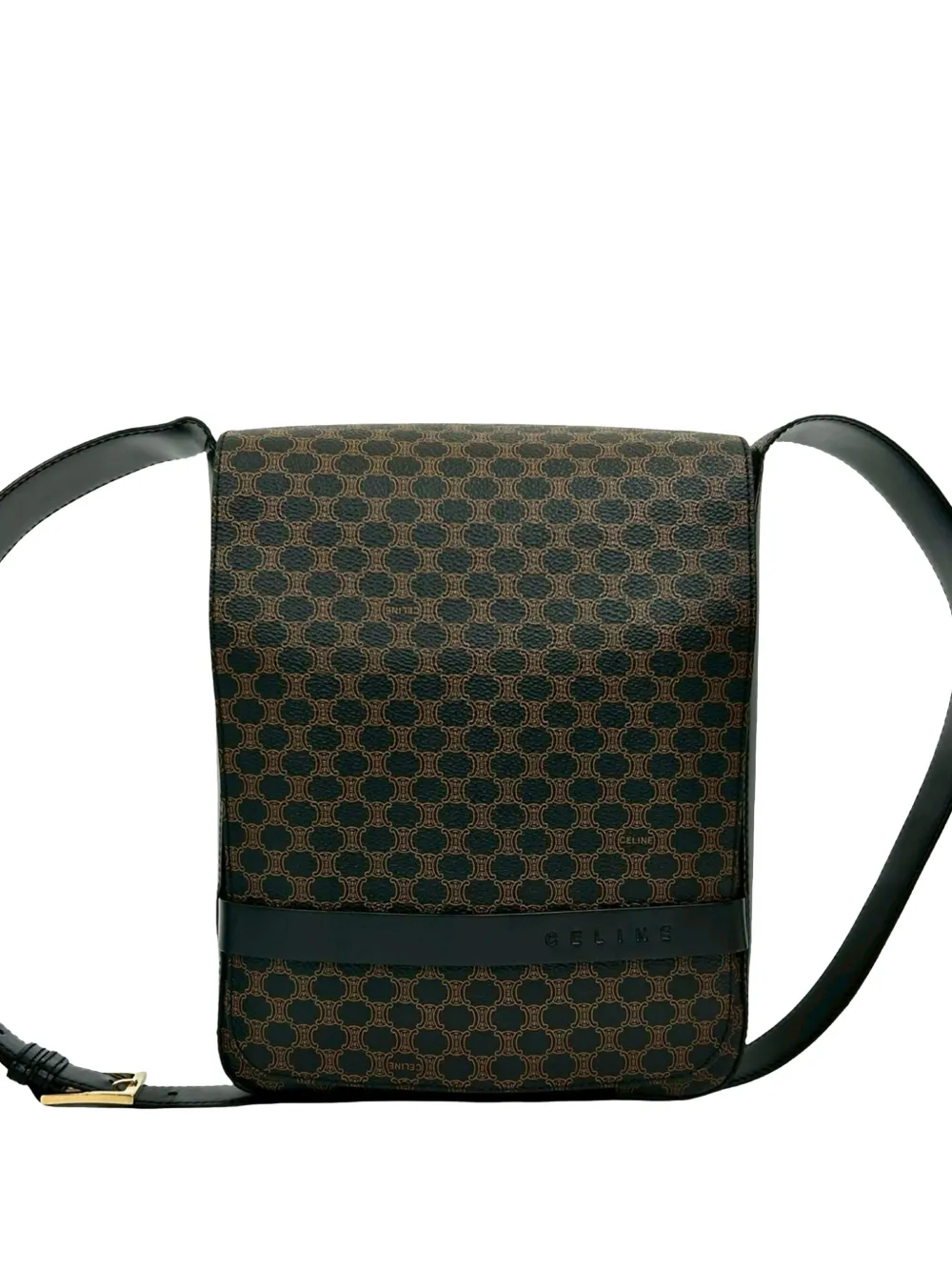 Celine Pre-Owned 1999 Macadam Coated Canvas crossbody bag - Nero