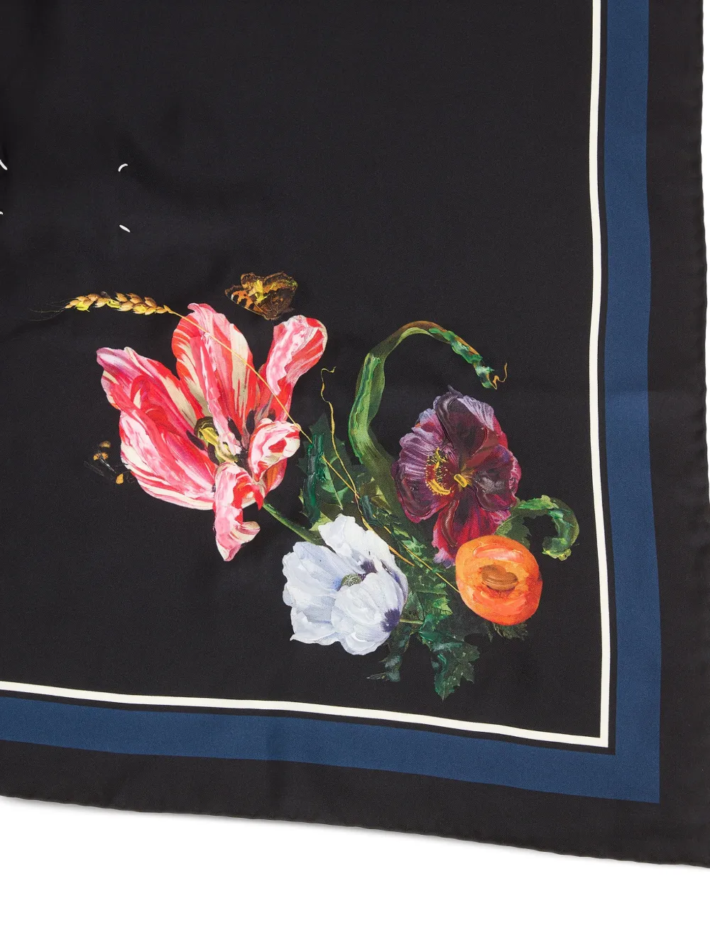 Maison Margiela Sjaal met bloemenprint Zwart