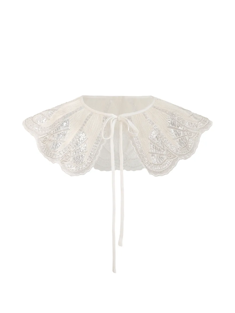 Tulleen sequin lace stole - Toni neutri