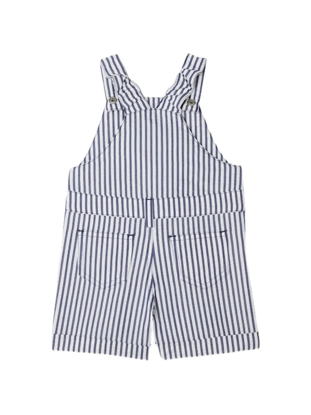 Fendi Kids striped dungarees - Bianco