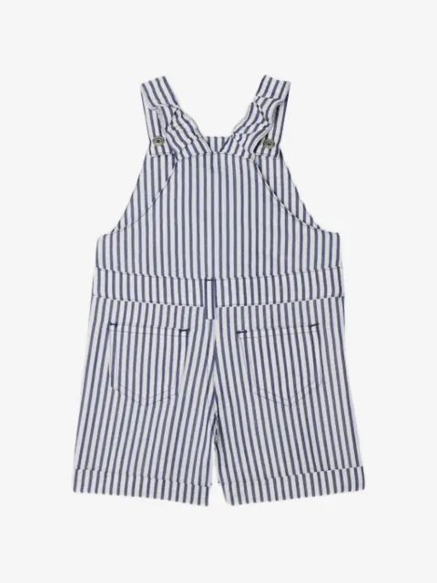 Fendi Kids striped dungarees