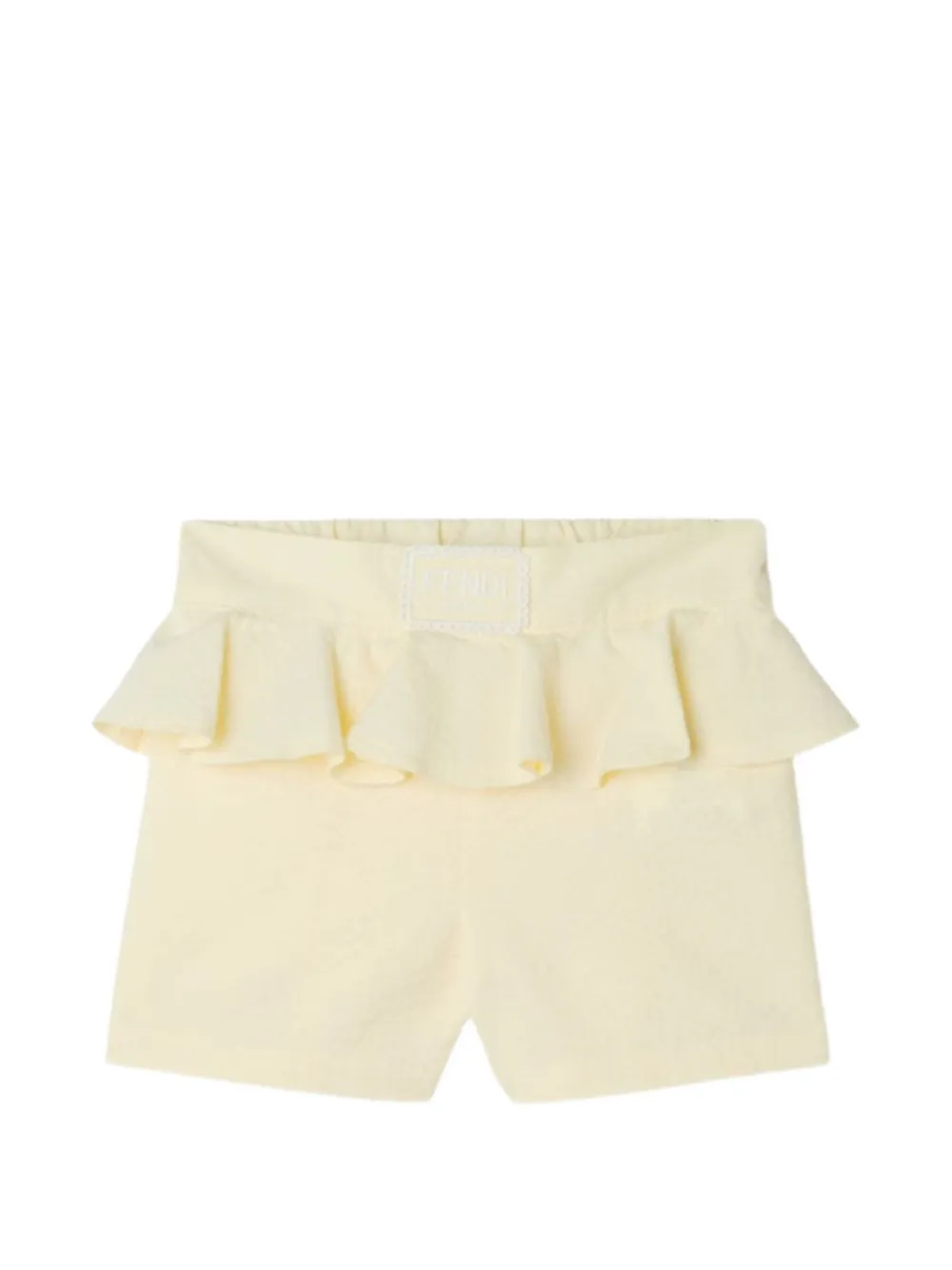 Fendi Kids ruffled-detail cottonshorts - Giallo