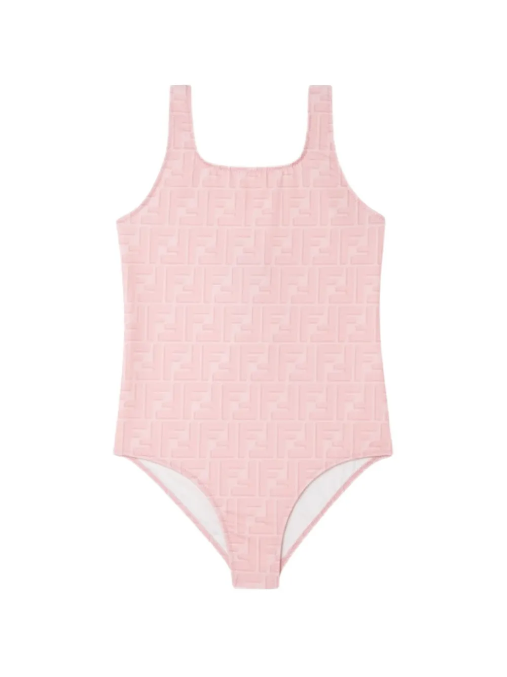 Fendi Kids logo-pattern swimsuit - Rosa
