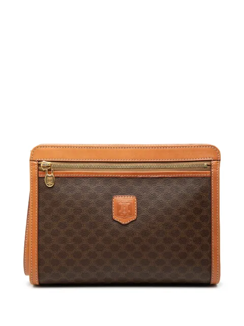 Celine Pre-Owned 1991 Macadam Coated Canvas clutch bag