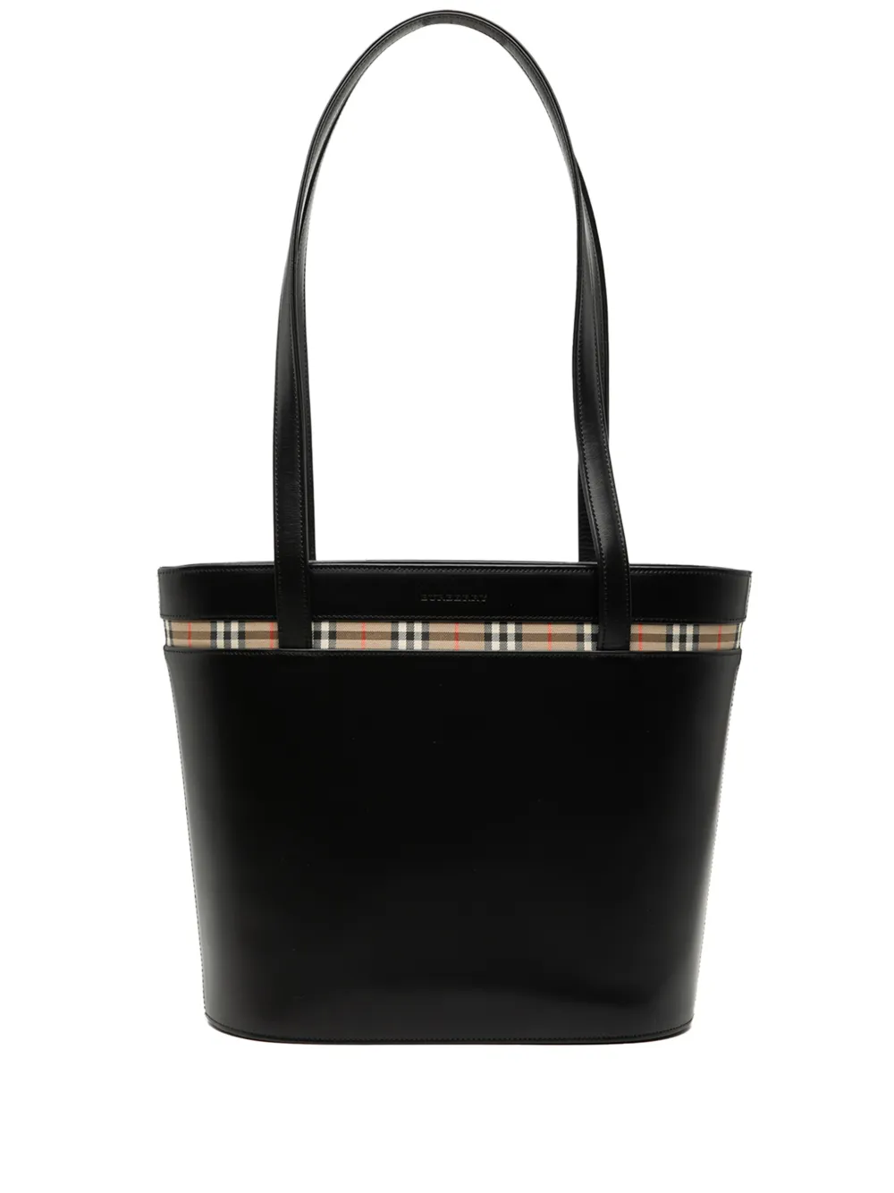 BURBERRY 黒 トートバッグ BURBERRY バーバリー トートバッグ オールレザー 本革 肩掛け ブラック