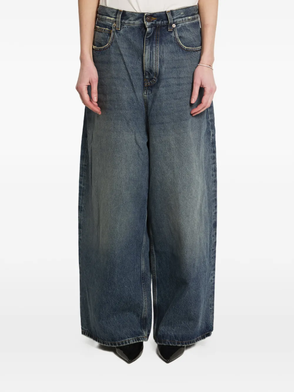 Balenciaga Jeans a vita bassa - Blu