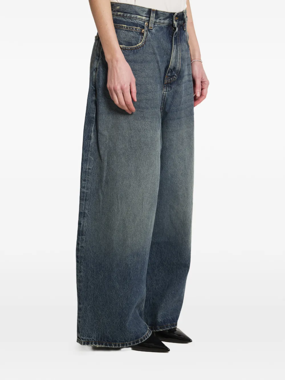 Balenciaga Katoenen low-waist baggy jeans Blauw