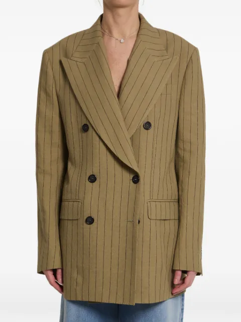 Dolce & Gabbana striped double-breasted linen jacket