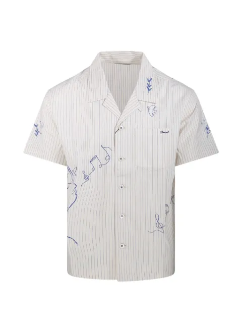 DUNST striped embroidered shirt