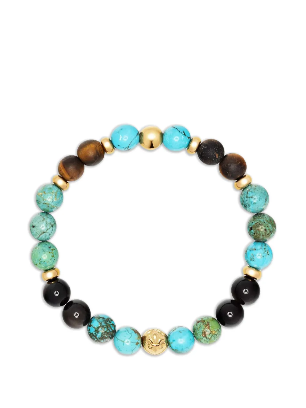 Nialaya Jewelry Protection turquoise bracelet - Gold