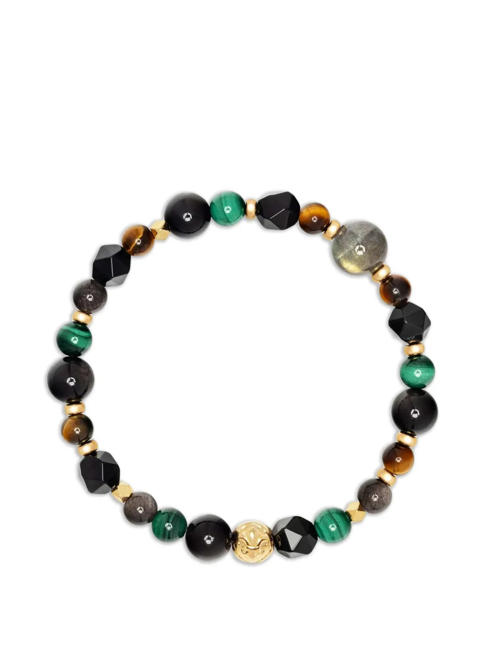 Nialaya Jewelry Spiritual Power malachite-beaded bracelet - Gold