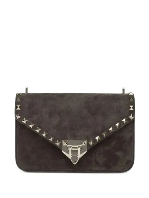 Valentino Garavani Rockstud Small suede shoulder bag