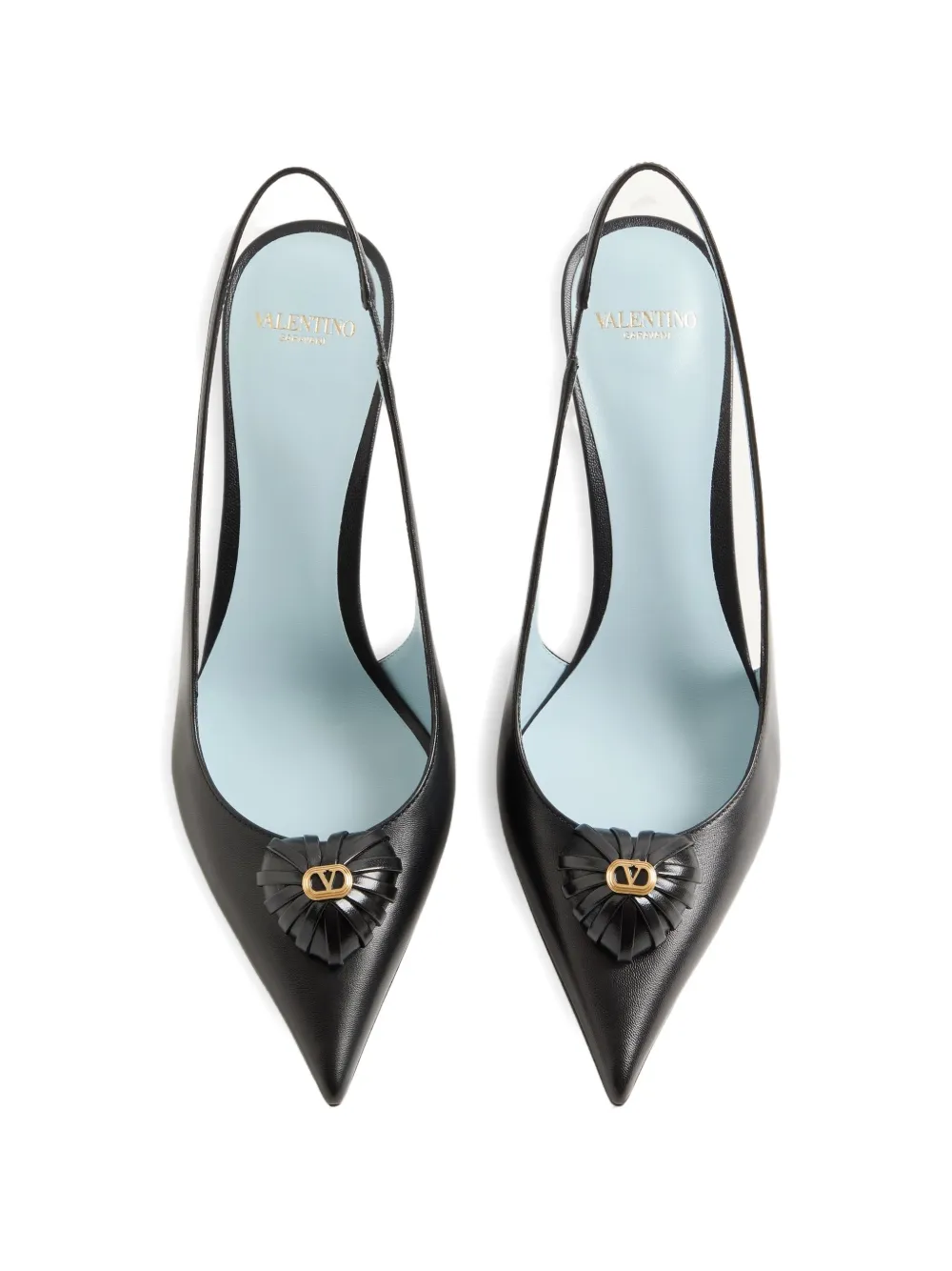 Valentino Garavani Coeur Royal Slingback pumps 75 mm Zwart