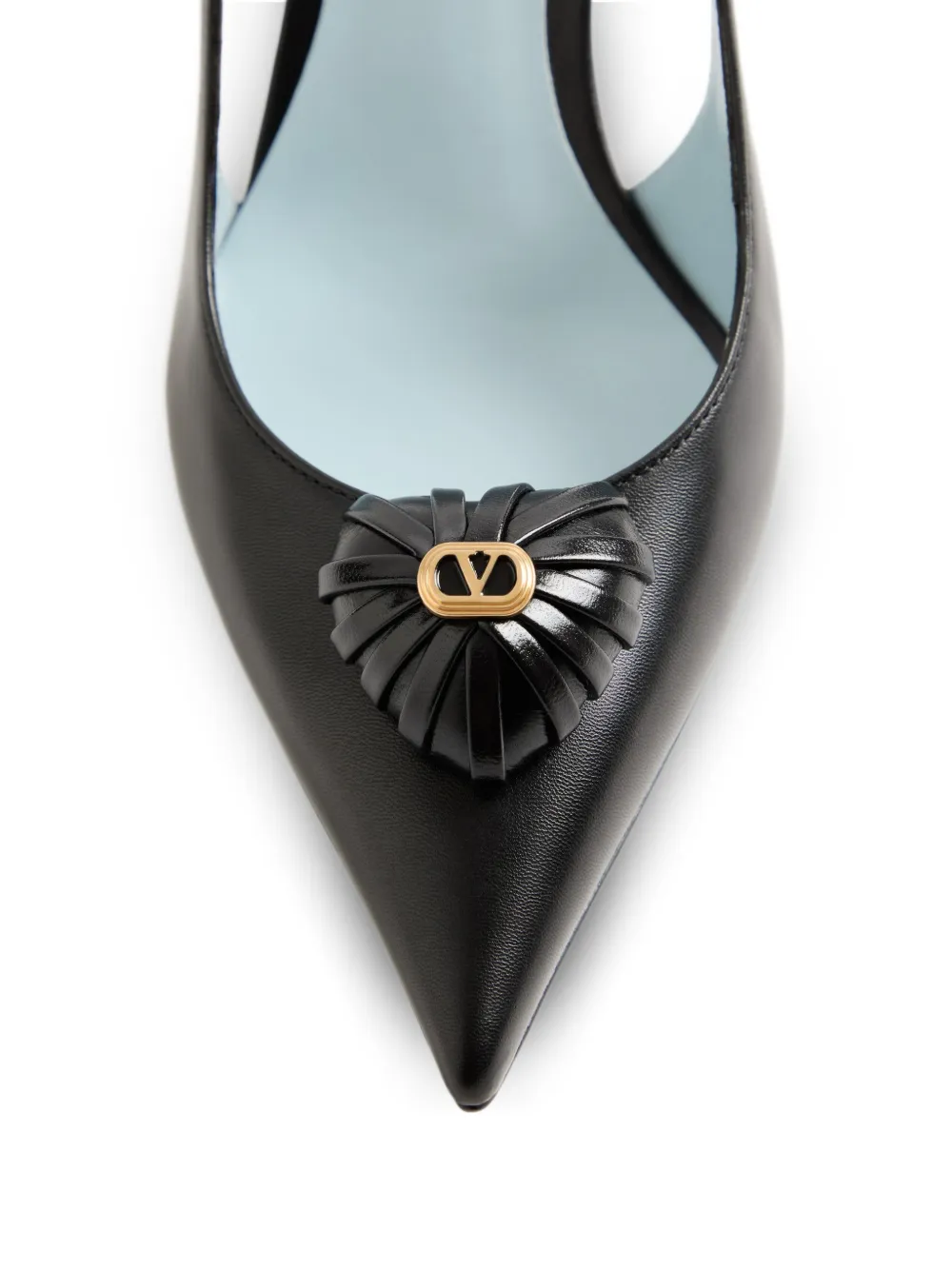 Valentino Garavani Coeur Royal Slingback pumps 75 mm Zwart