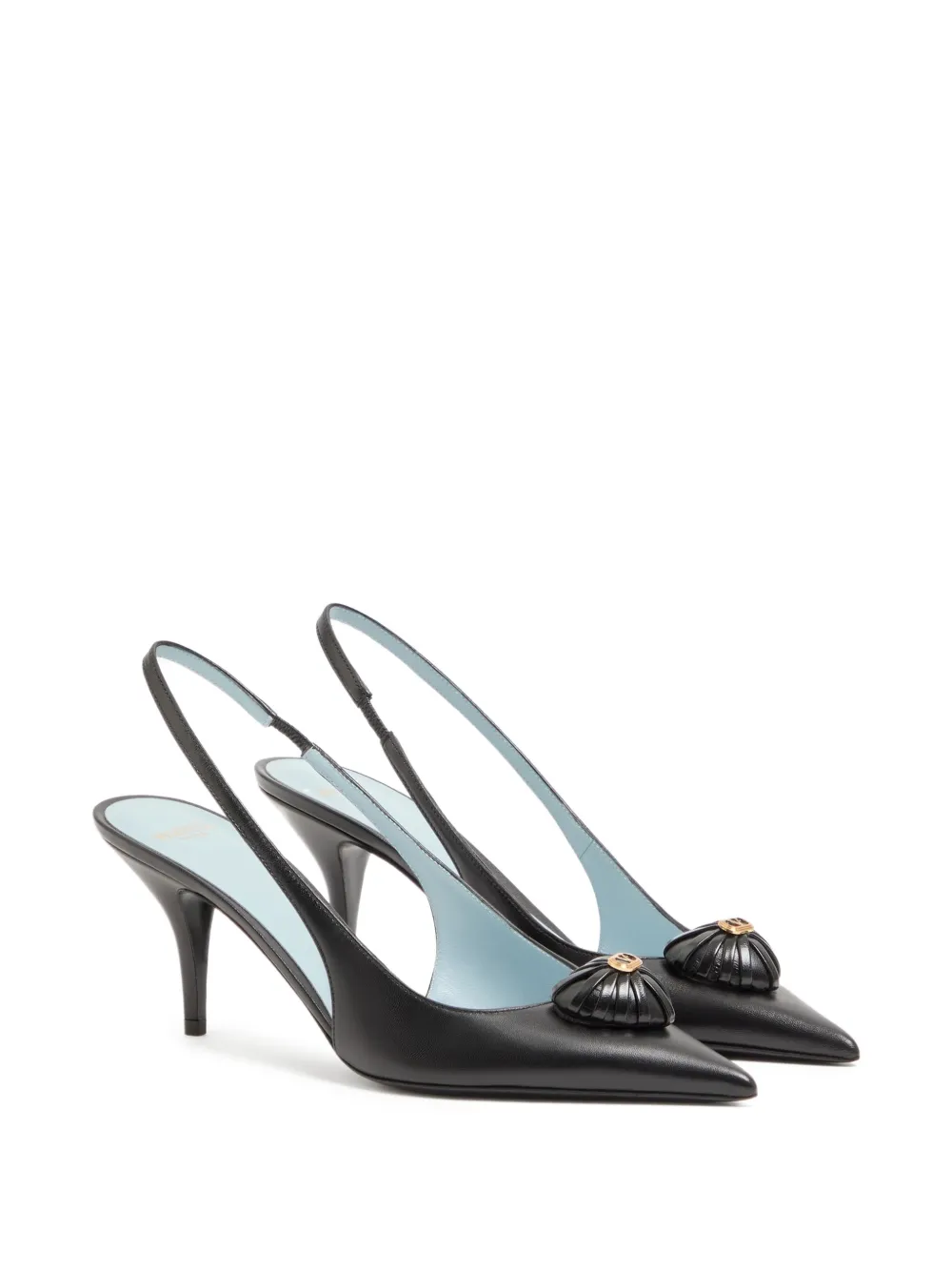 Valentino Garavani Coeur Royal Slingback pumps 75 mm Zwart