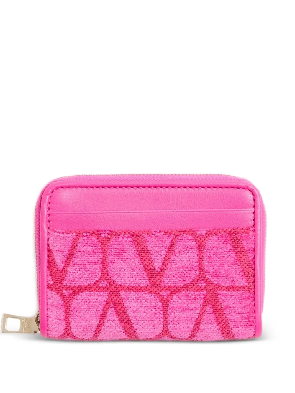 Valentino Garavani Portacarte Toile Iconographe con zip - Rosa