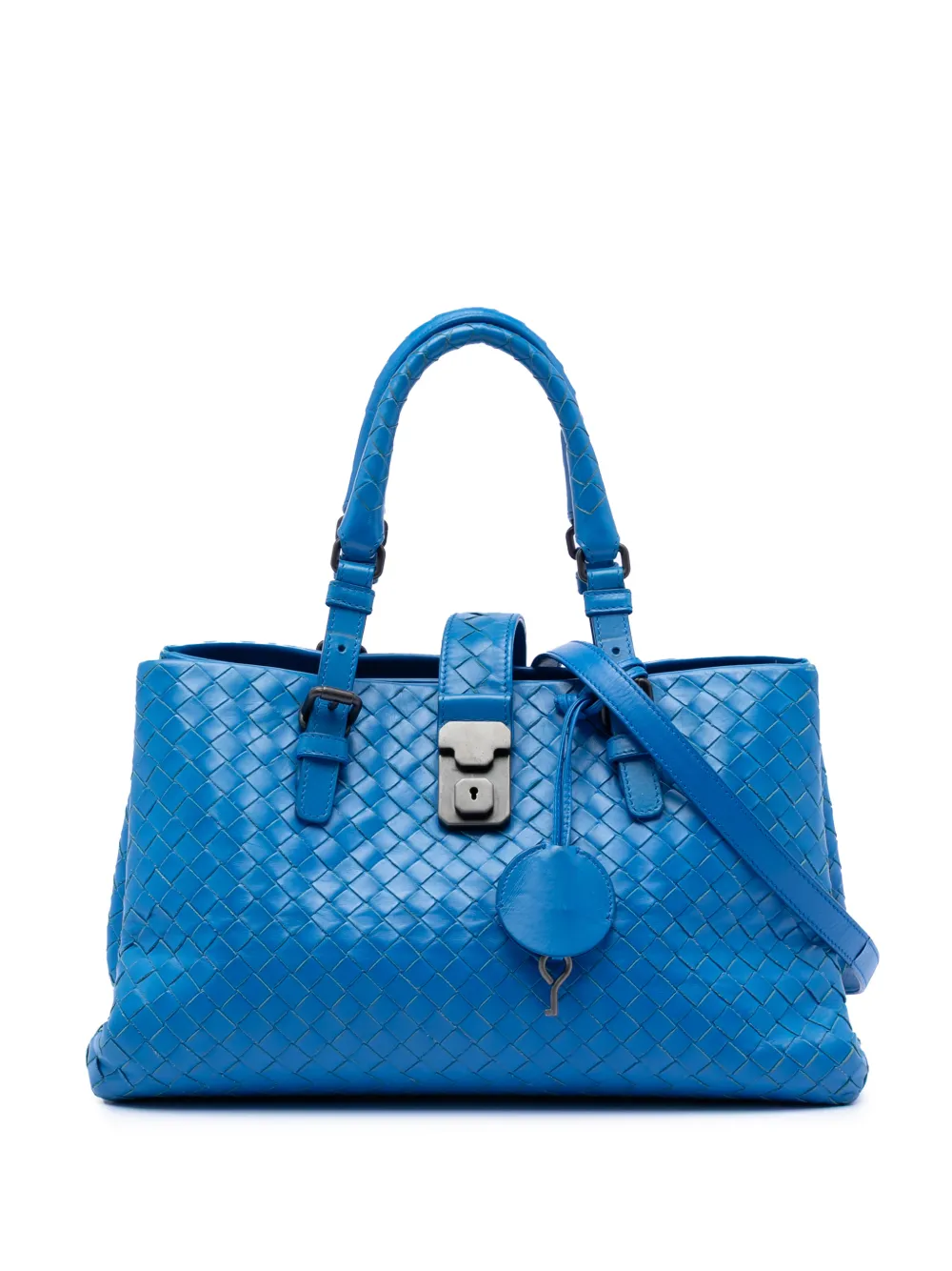 Bottega Veneta Pre-Owned 2012-2025 Small Nappa Intrecciato Roma satchel - Blu