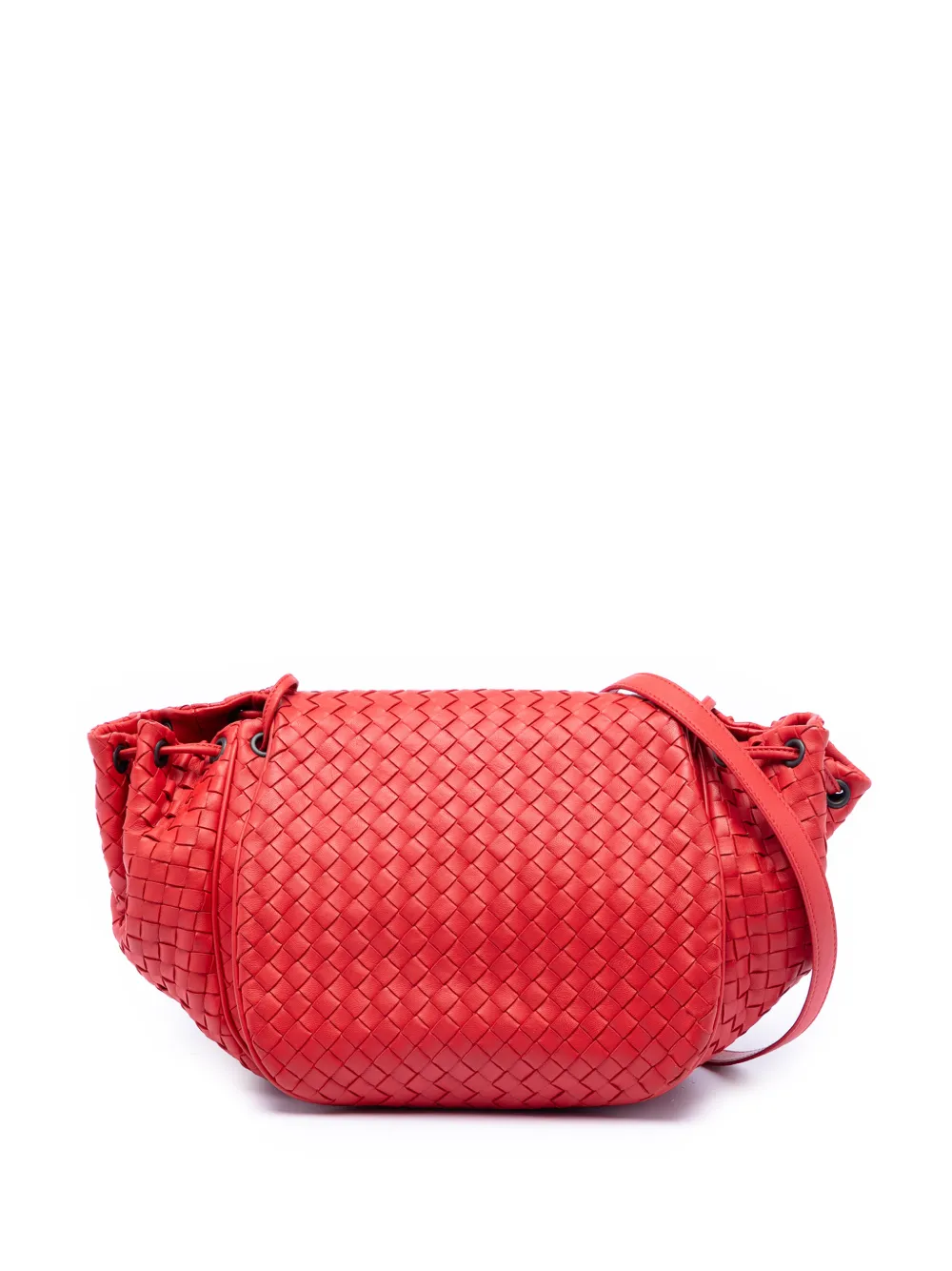 Bottega Veneta Pre-Owned 2012-2025 Nappa Intrecciato Flap crossbody bag - Rosso