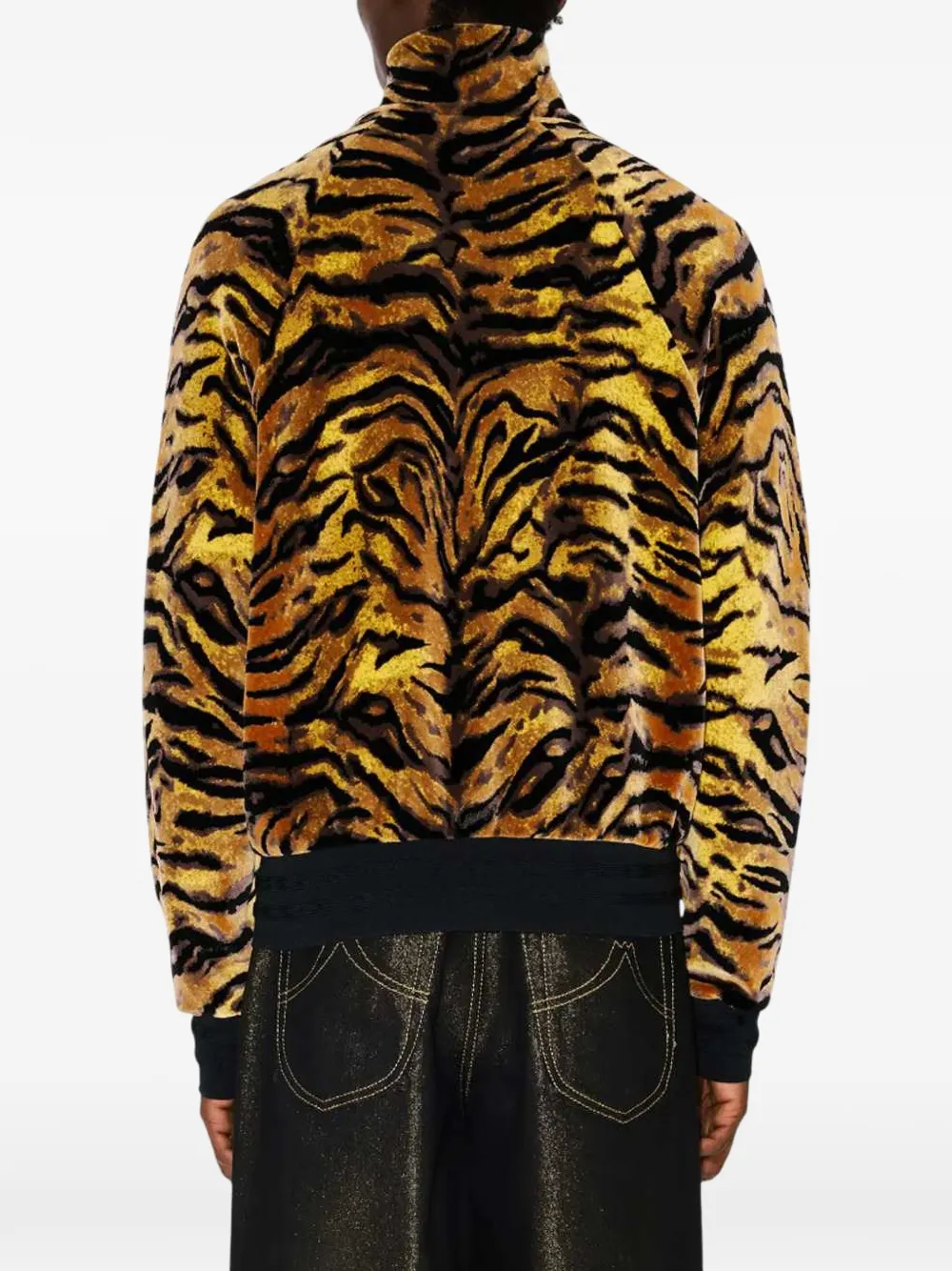 Kenzo Tiger fluwelen jack met jacquard Geel