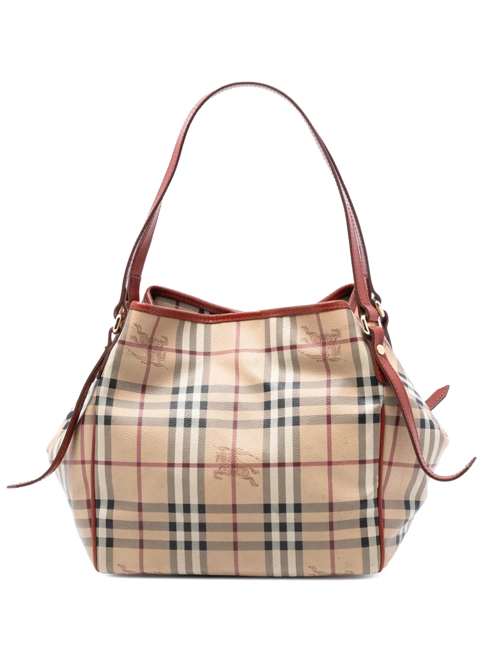 Burberry Pre-Owned 2000-2017 Small Haymarket Check Coated Canvas Canterbury tote bag - Braun