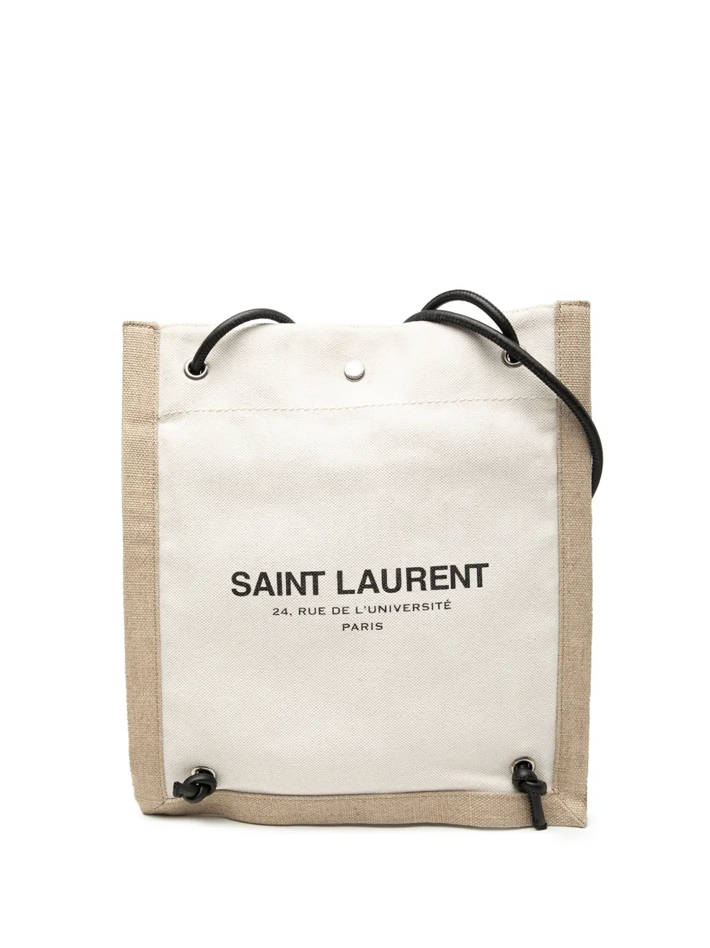 Saint Laurent Pre-Owned 2022 Canvas Universite Flat Convertible crossbody bag - Braun