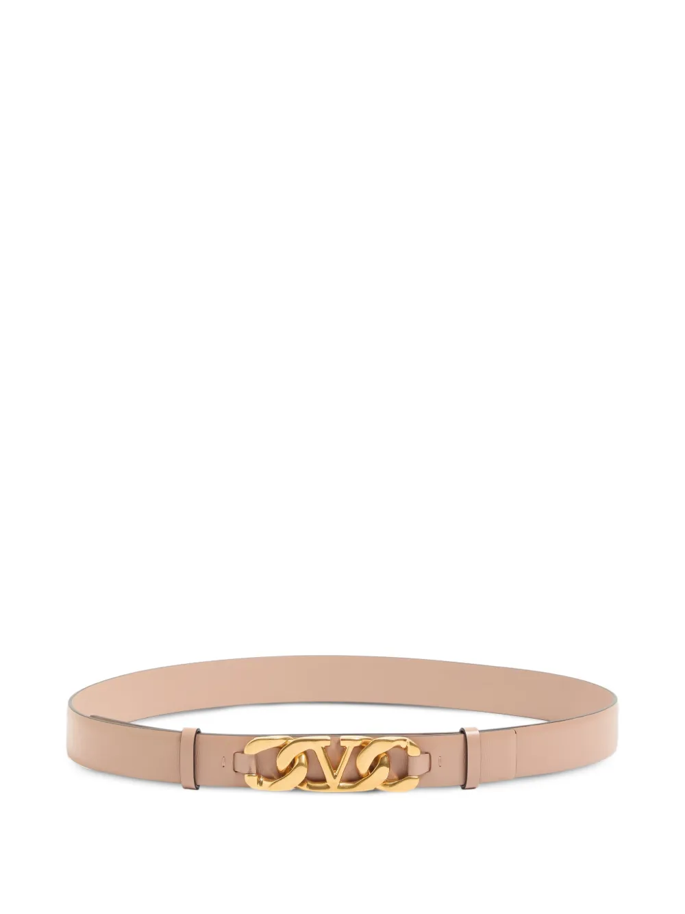 Valentino Garavani Vlogo chain shiny calfskin belt 25mm - Rosa