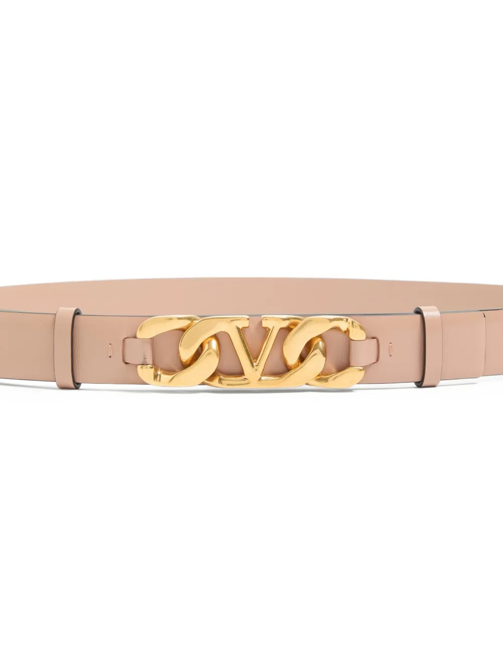 Valentino Garavani VLogo glanzende kalfsleren riem 25 mm Roze