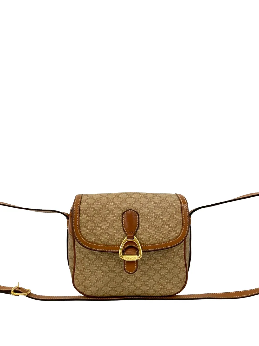 Celine Pre-Owned 2006 Macadam Coated Canvas crossbody bag - Brown
