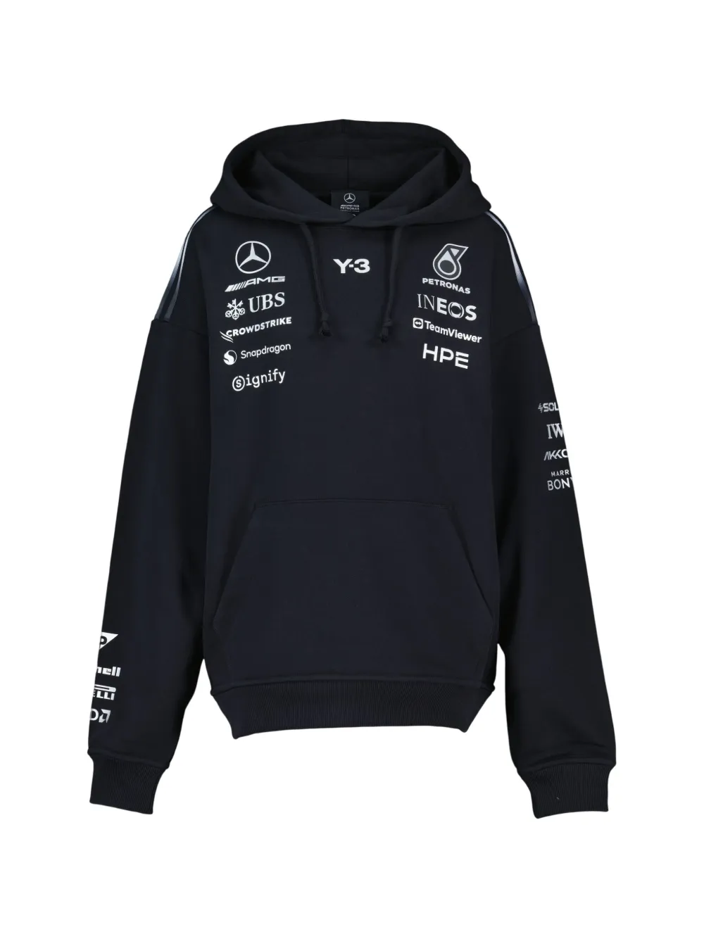 Y-3 x Amg cotton hoodie - Black