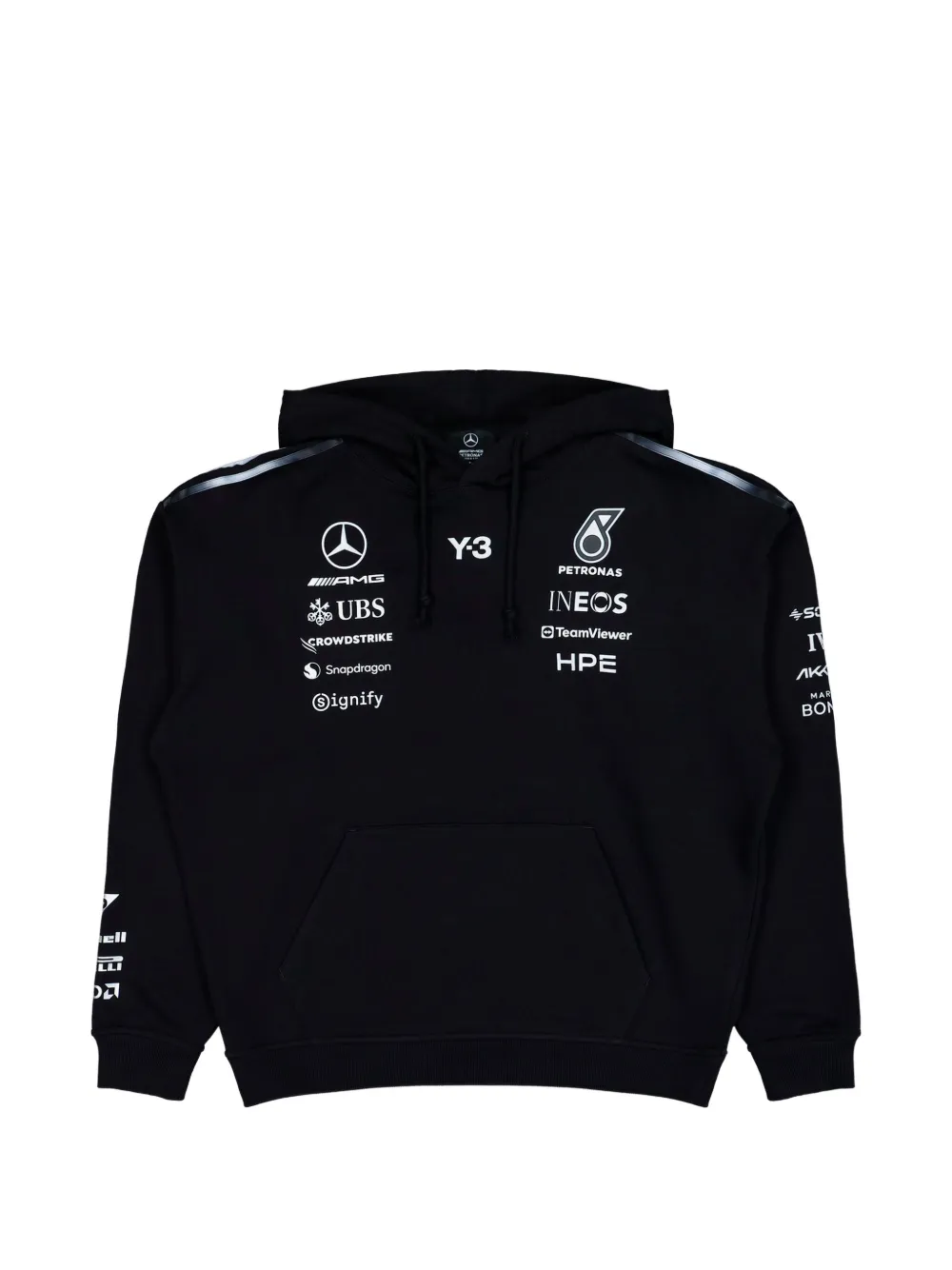 Y-3 x Amg cotton hoodie - Black