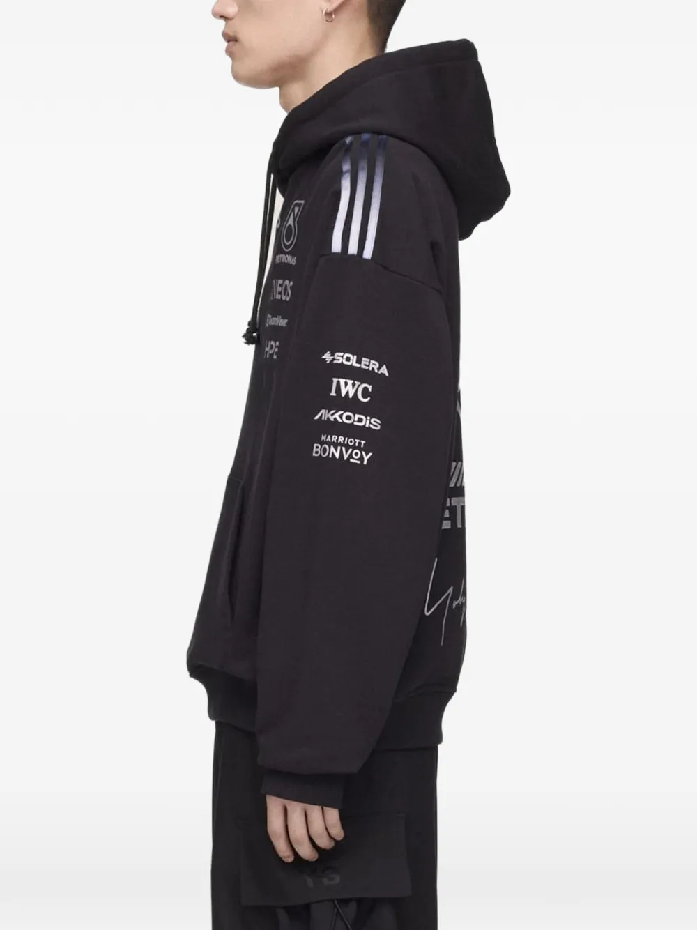 Y-3 x Amg katoenen hoodie Zwart