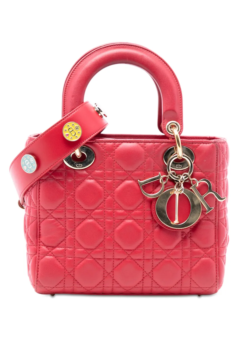 Christian Dior Pre-Owned 2018 Small Lambskin Cannage My ABCDior Lady Dior satchel - Rosa