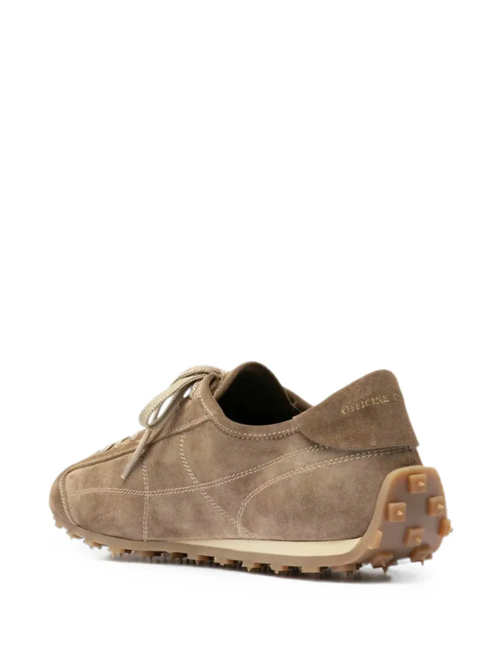 Officine Creative suede panelled sneakers Beige