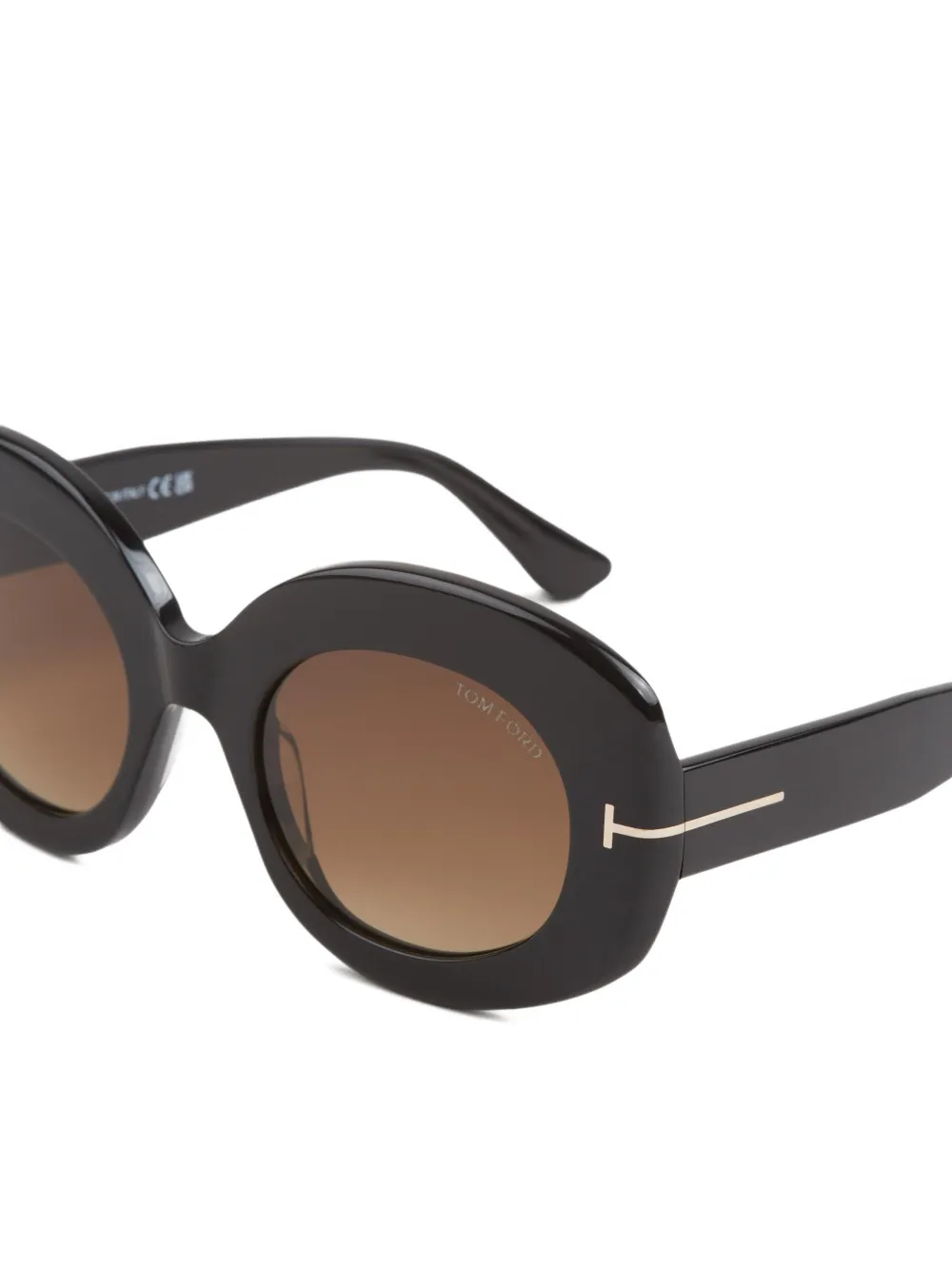  Tom Ford Oval-frame Sunglasses - Black 