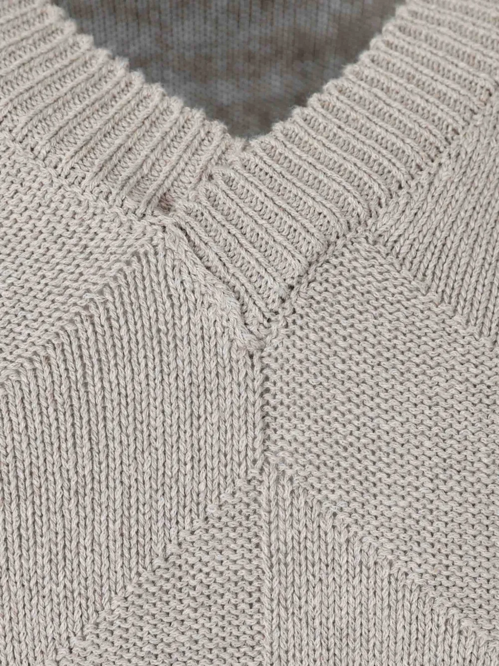  Canali V-neck Sweater - Neutrals 