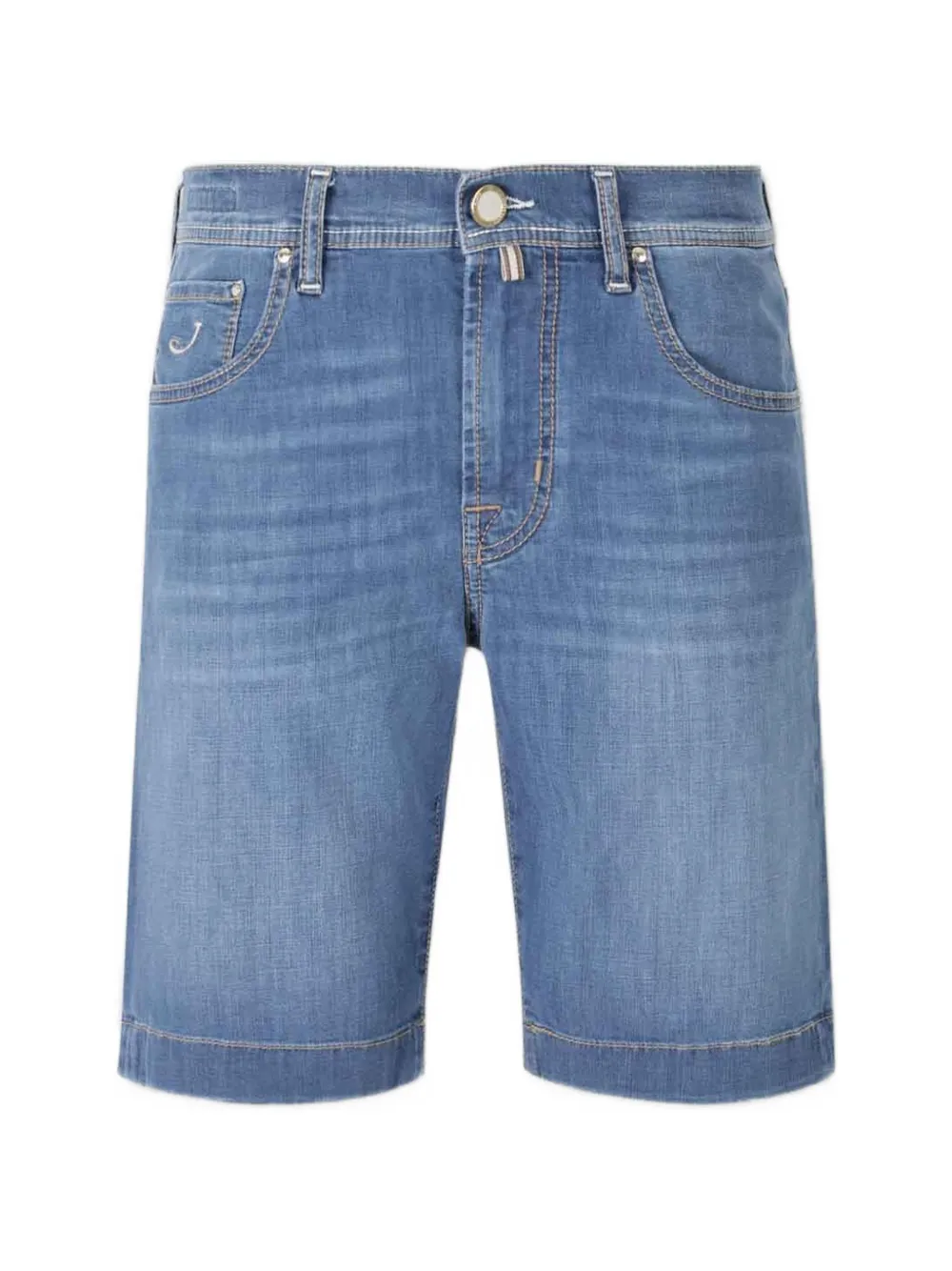 Jacob Cohën logo-patch denim shorts - Blau