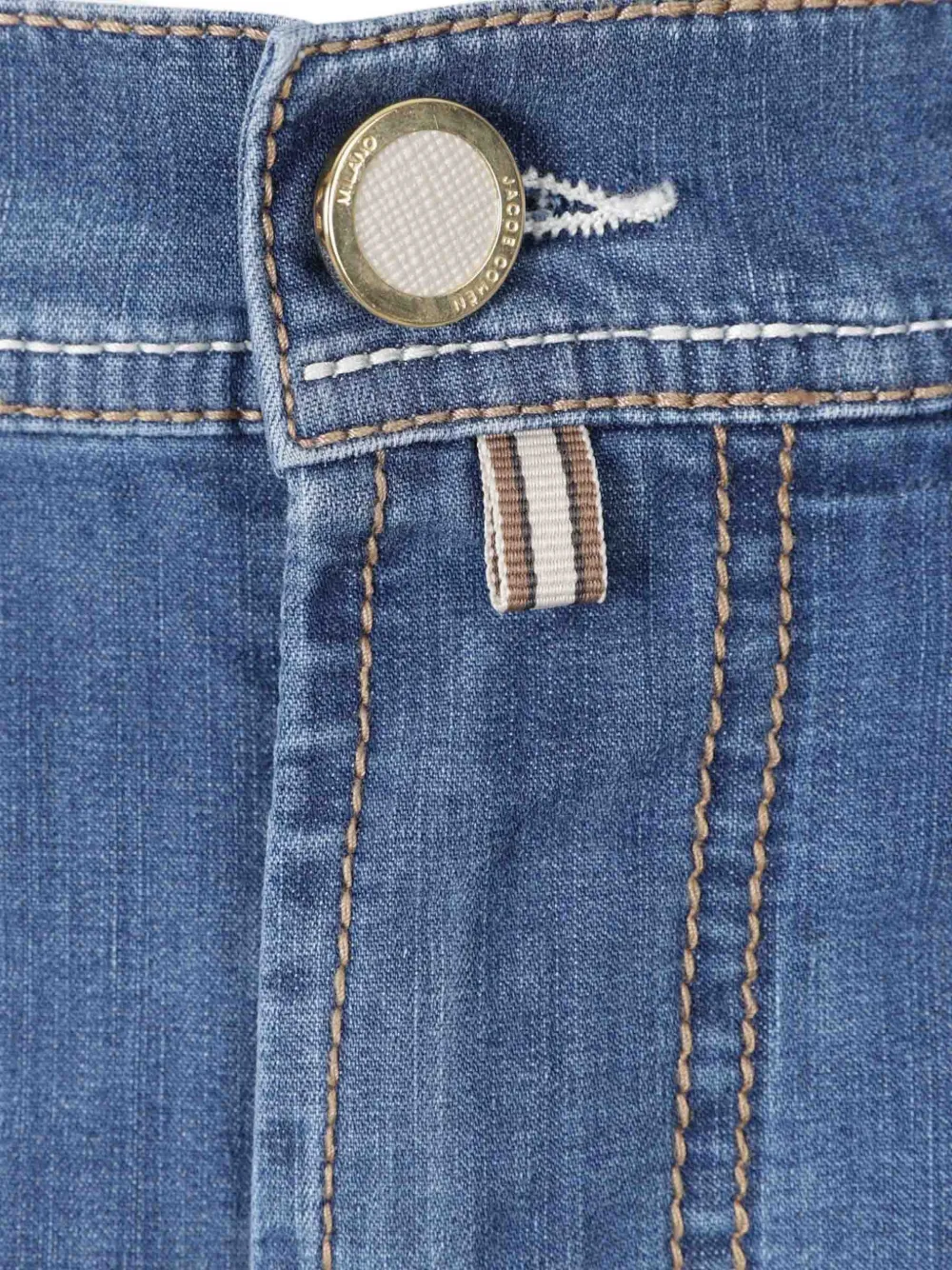 Jacob Cohën Denim shorts met logopatch Blauw