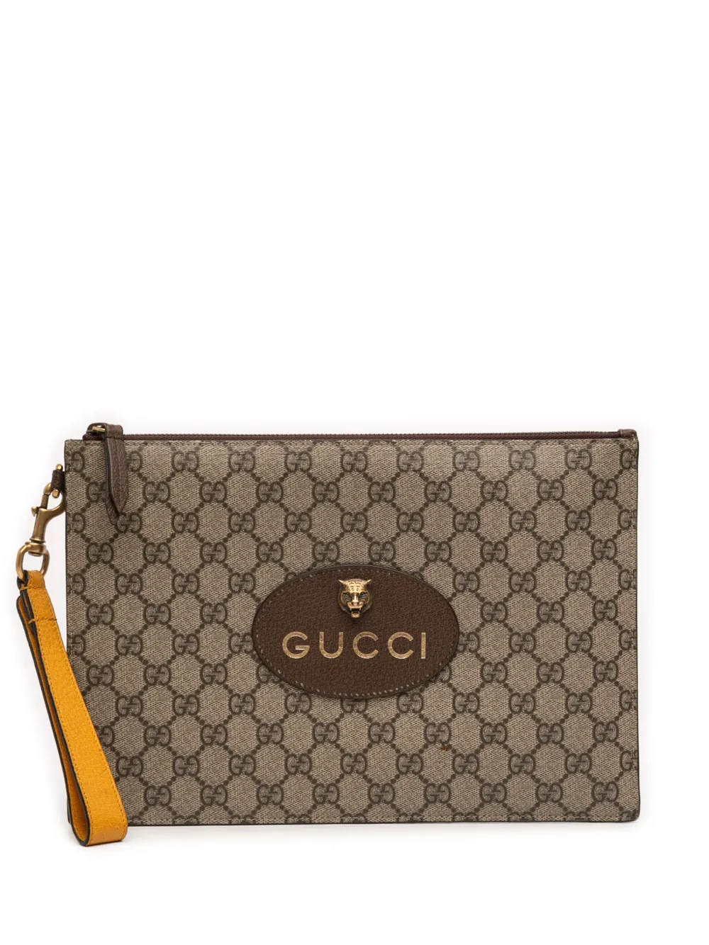 Gucci Pre-Owned 2016-2026 GG Supreme Neo Vintage clutch bag - Marrone