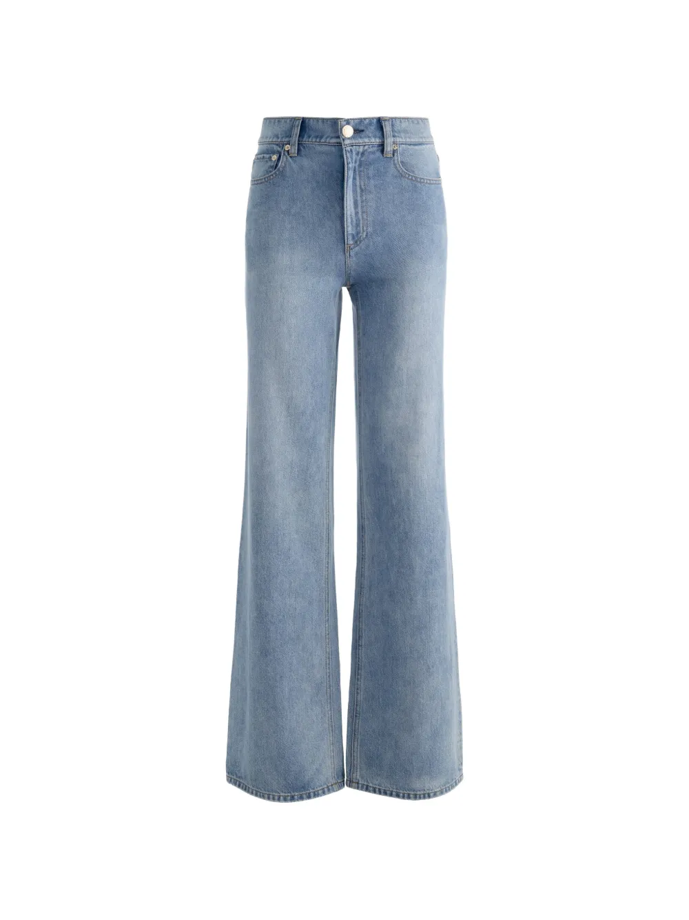 alice + olivia faded-wash wide-leg jeans - Blu