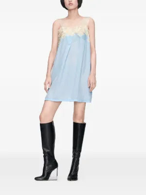 sachin and babi light blue dress Maison Martin Margiela Iconic Sequin Print Dress 1996 at 1stDibs