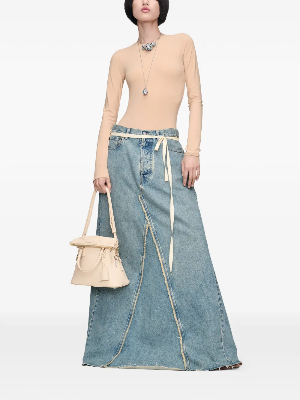 Maison Margiela Maxi-spijkerrok Blauw