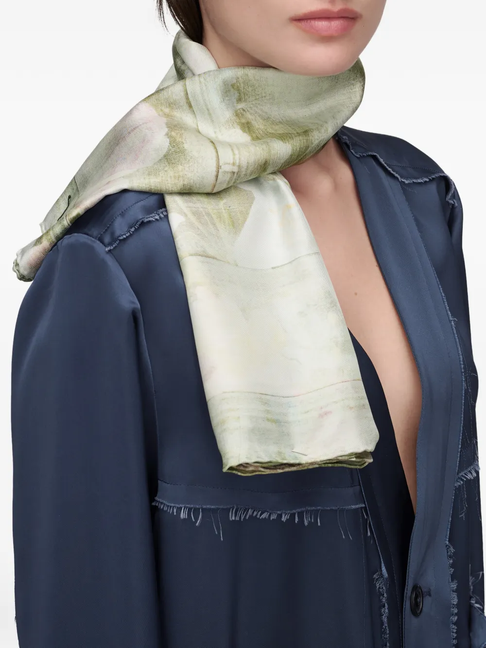 Maison Margiela Sjaal met bloemenprint Beige