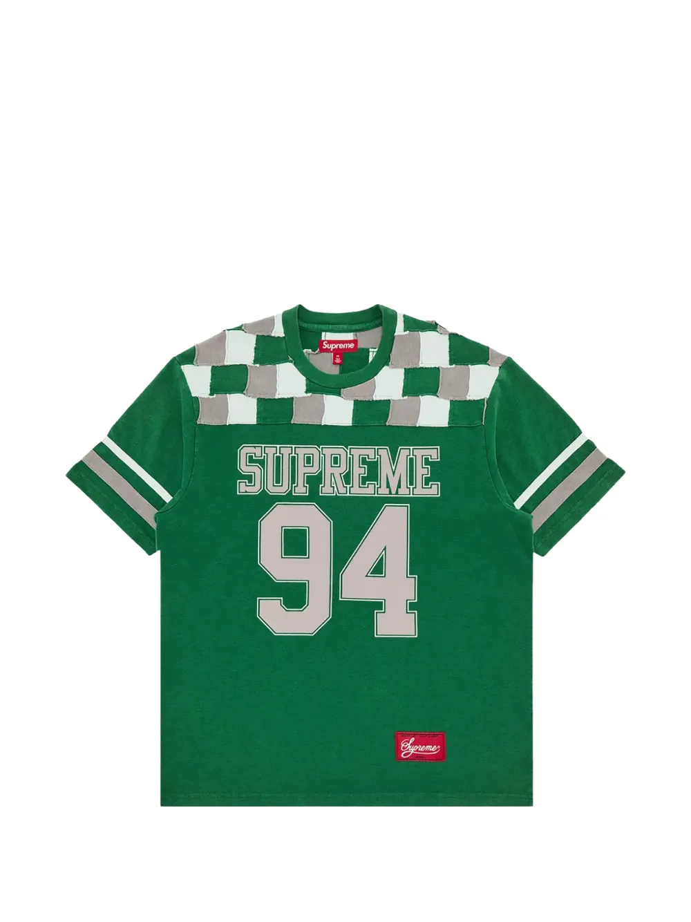 Supreme T-shirt con design patchwork - Verde