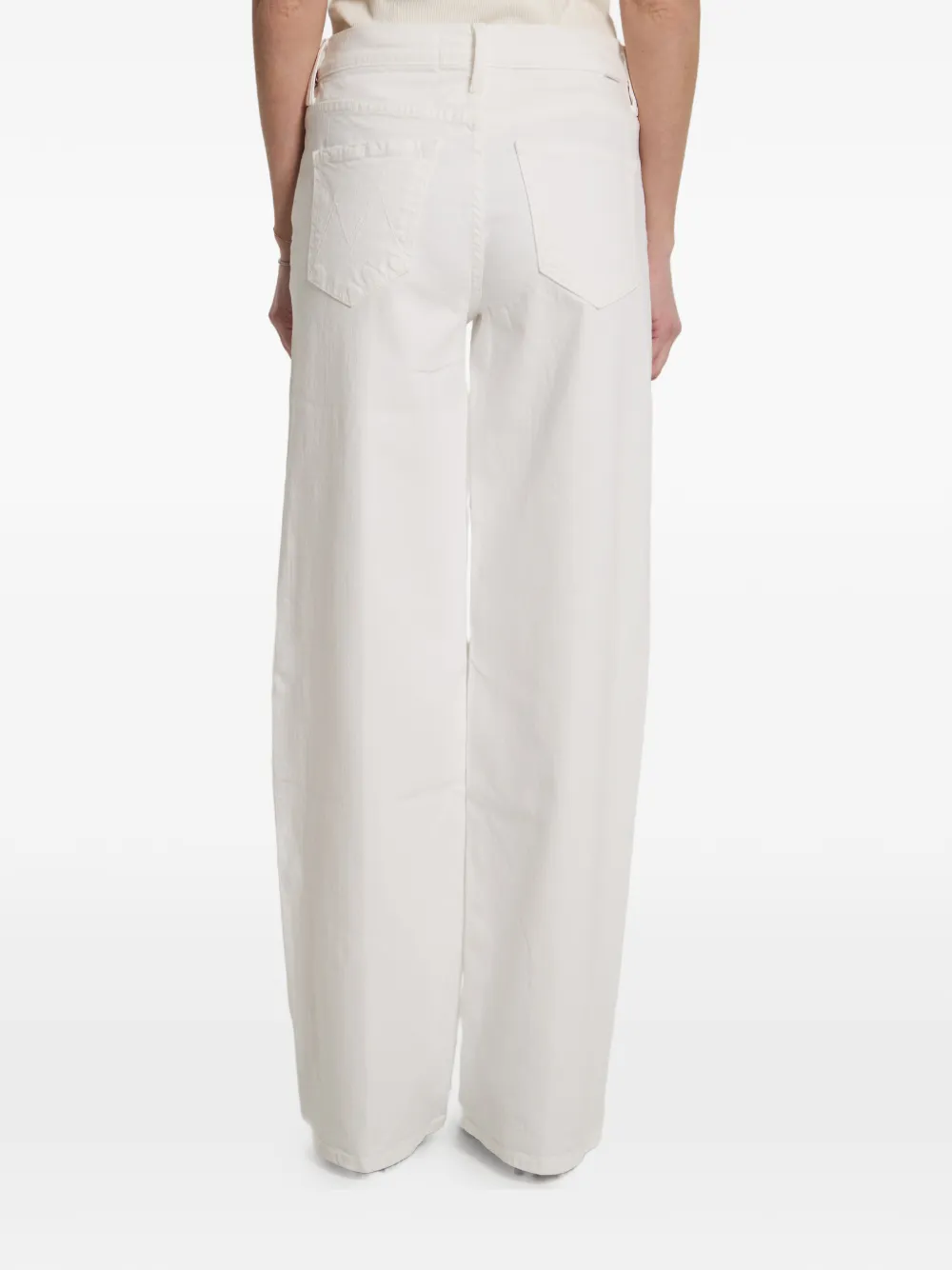 MOTHER The Rerun Zip Sneak katoenen jeans Wit