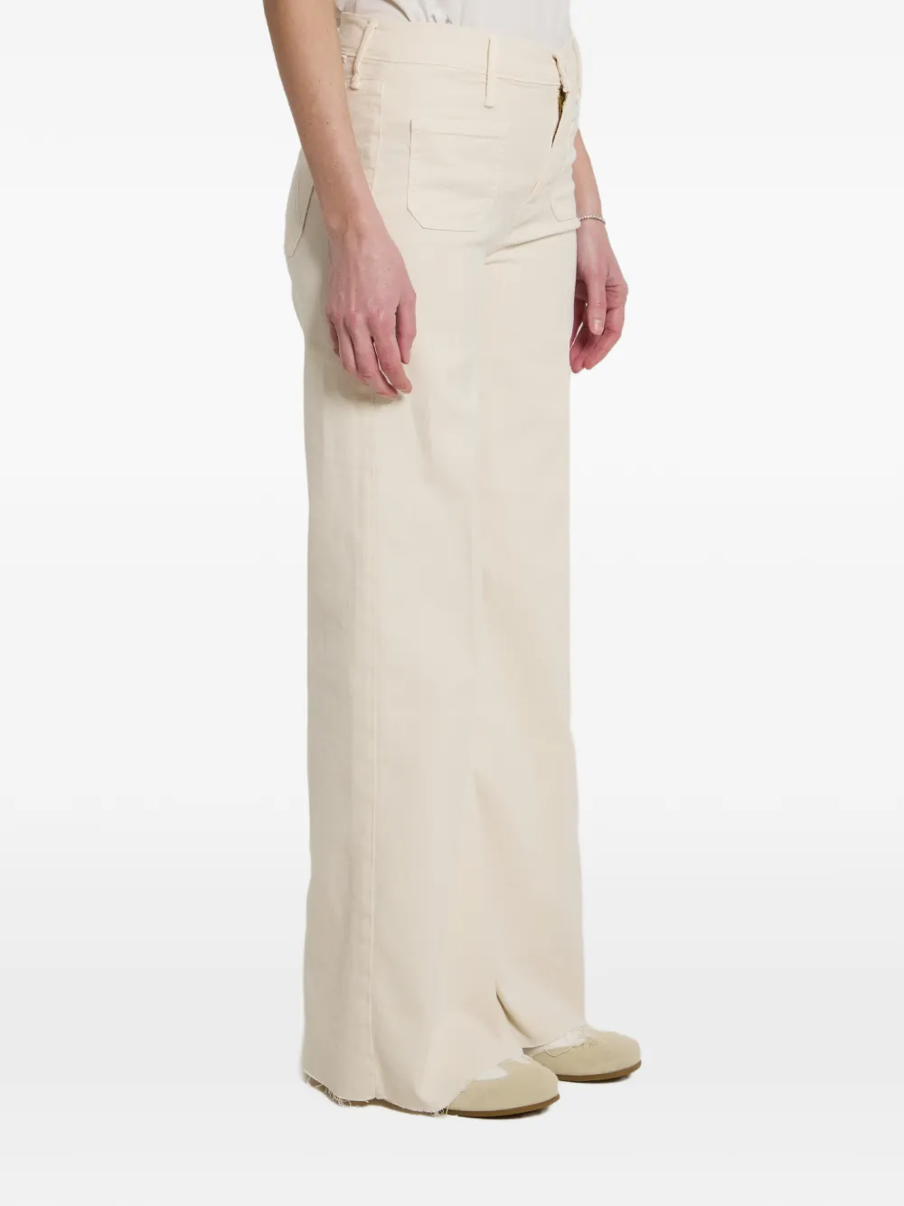  Mother Vaqueros The Patch Pocket Twister Fray - Neutro 