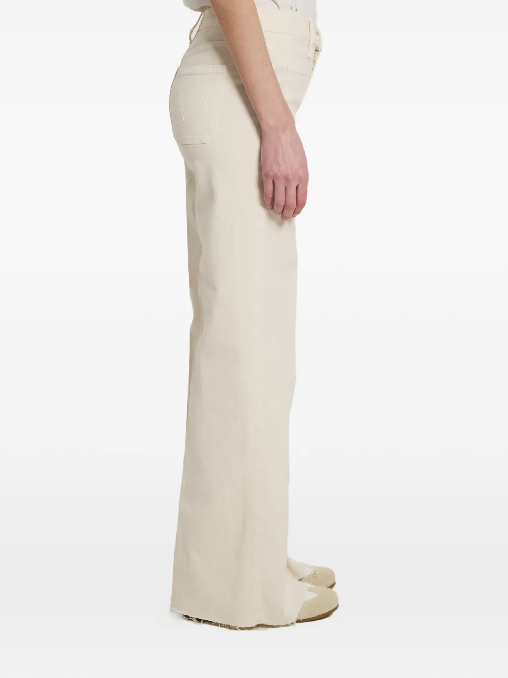 MOTHER The Patch Pocket Twister Fray cotton jeans - Toni neutri